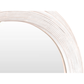 VINTAGE WHITE PAINTED WALTERS WICKER ROUND MIRROR