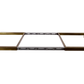 CUSTOM VINTAGE CHONOISERIE STYLE BRASS & GLASS DINING TABLE WITH LEAF
