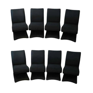 SET OF EIGHT MID CENTURY MODERN  ZIG ZAG DINING CHAIRS