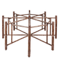 VINTAGE MCGUIRE OCTAGONAL BAMBOO DINING TABLE WITH FROSTED GLASS TOP