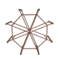 VINTAGE MCGUIRE OCTAGONAL BAMBOO DINING TABLE WITH FROSTED GLASS TOP