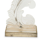 A PAIR OF ACRYLIC FOLIATE SCROLL TABLE LAMPS