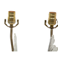 A PAIR OF ACRYLIC FOLIATE SCROLL TABLE LAMPS