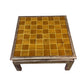 KUEHNE SMALL SILVER  COFFEE TABLE WITH PARQUET TOP