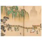 SIX PANEL JAPANESE BYOBU STYLE WATERCOLOR SCREEN