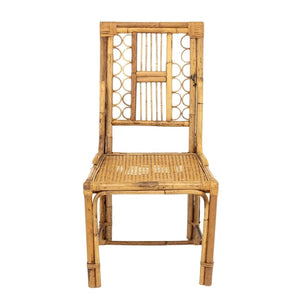 BAMBOO SIDE CHAIR WITH FRETWORK DESIGN