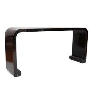 CHINESE STYLE BLACK LACQUER WATERFALL CONSOLE