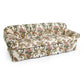 JEAN MONRO CHINOISERIE FABRIC THREE SEAT ROLL ARM SOFA