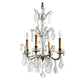 BACCARAT STYLE HANGING GLASS FOUR LIGHT CHANDELIER, LATE 19TH CENTURY