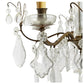 BACCARAT STYLE HANGING GLASS FOUR LIGHT CHANDELIER, LATE 19TH CENTURY