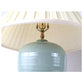 PAIR OF PALE BLUE CRACKLE FINISH PORCELAIN LAMPS