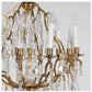 LOUIS XV STYLE TWELVE ARM BRASS AND FACETED CRYSTAL CHANDELIER