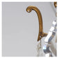 LOUIS XV STYLE TWELVE ARM BRASS AND FACETED CRYSTAL CHANDELIER