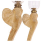 PAIR OF ELEPHANT FORM SCONCES WITH GLASS GLOBES, CHAPMAN