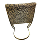 SET OF FOUR LEOPARD PRINT BRASS BAR STOOLS