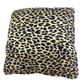 SET OF FOUR LEOPARD PRINT BRASS BAR STOOLS