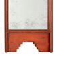 FIVE PANEL RED LACQUER & GILT MIRROR SCREEN