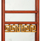 FIVE PANEL RED LACQUER & GILT MIRROR SCREEN