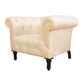 PAIR OF TUFTED IVORY CONTEMPORARY TUB CHAIRS