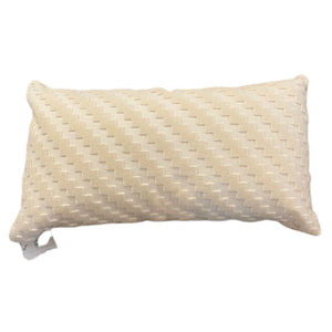 CREAM CUT VELVET LUMBAR PILLOW