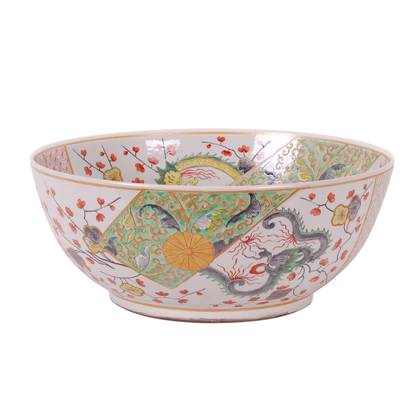 PORCELAIN MULTICOLOR DRAGON BOWL
