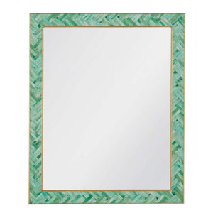 GREEN INLAY JULIANNE  RECTANGULAR WALL MIRROR