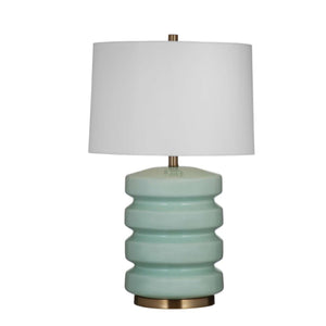 LIGHT GREEN GLAZED CERAMIC MARZZ TABLE LAMP