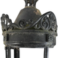 SET OF THREE ORNATE OUTDOOR IRON LANTERNS