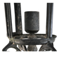 SET OF THREE ORNATE OUTDOOR IRON LANTERNS