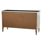 PAINTED SILVER & MIRRORED SIX DRAWER DRESSER