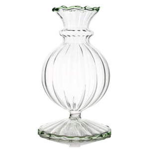 COLORED GLASS BUD VASE, GREEN