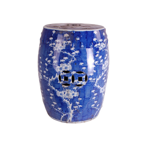 BLUE & WHITE HAWTHORNE GARDEN STOOL
