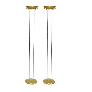PAIR OF MODERN BRASS ARCHITECTURAL FLOOR LAMPS