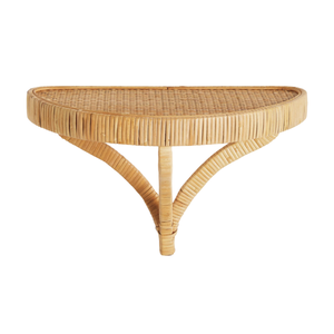 CRESCENT WRAPPED RATTAN WALL BRACKET