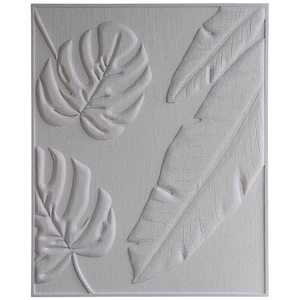 TROPICAL LEAVES WALL DECOR WHITE