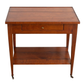 MAHOGANY TWO TIER SIDE TABLE WITH DRAWER ON CASTERS, SIGNED DAVID IATESTA