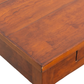 MAHOGANY TWO TIER SIDE TABLE WITH DRAWER ON CASTERS, SIGNED DAVID IATESTA
