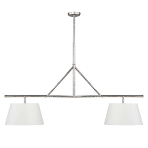 VAUGHAN MODERNIST HAMMERED NICKEL DOUBLE PENDANT