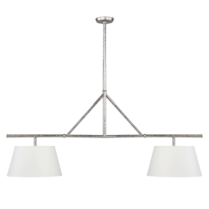 VAUGHAN MODERNIST HAMMERED NICKEL DOUBLE PENDANT