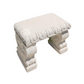 PETITE CARVED STONE GARDEN BENCH