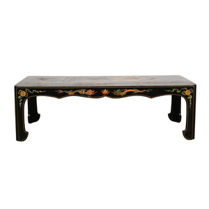 SCENIC CHINOISERIE LACQUERED COFFEE TABLE