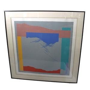 SIGNED AND FRAMED ABSTRACT SCREEN PRINT C. 1980