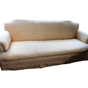 CUSTOM ENGLISH SOFA UPHOLSTERED IN FORTUNY STYLE FABRIC