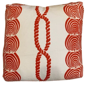 SCHUMACHER RED SWIRLS PILLOW