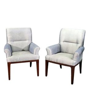 PAIR OF BILL SOFIELD BAKER CONTEMPORARY UPHOLSTERED ARMCHAIRS