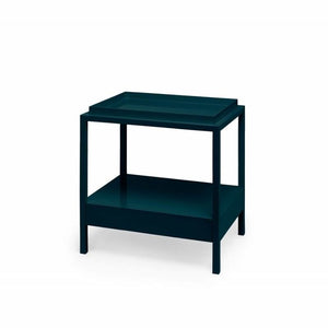 MARINE BLUE LACQUER FITZGERALD NIGHTSTAND