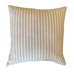 CLARENCE HOUSE OUTDOOR STRIPE BEIGE AND WHITE PILLOW