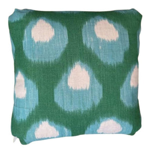 PETER FASANO BLUE AND GREEN "SPOTS" PILLOW