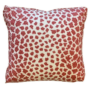 BRUNSCHWIG & FILS RED LEOPARD PILLOW