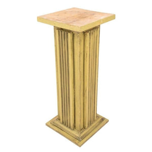 VINTAGE PAINTED FLUTED SQUARE PEDESTAL